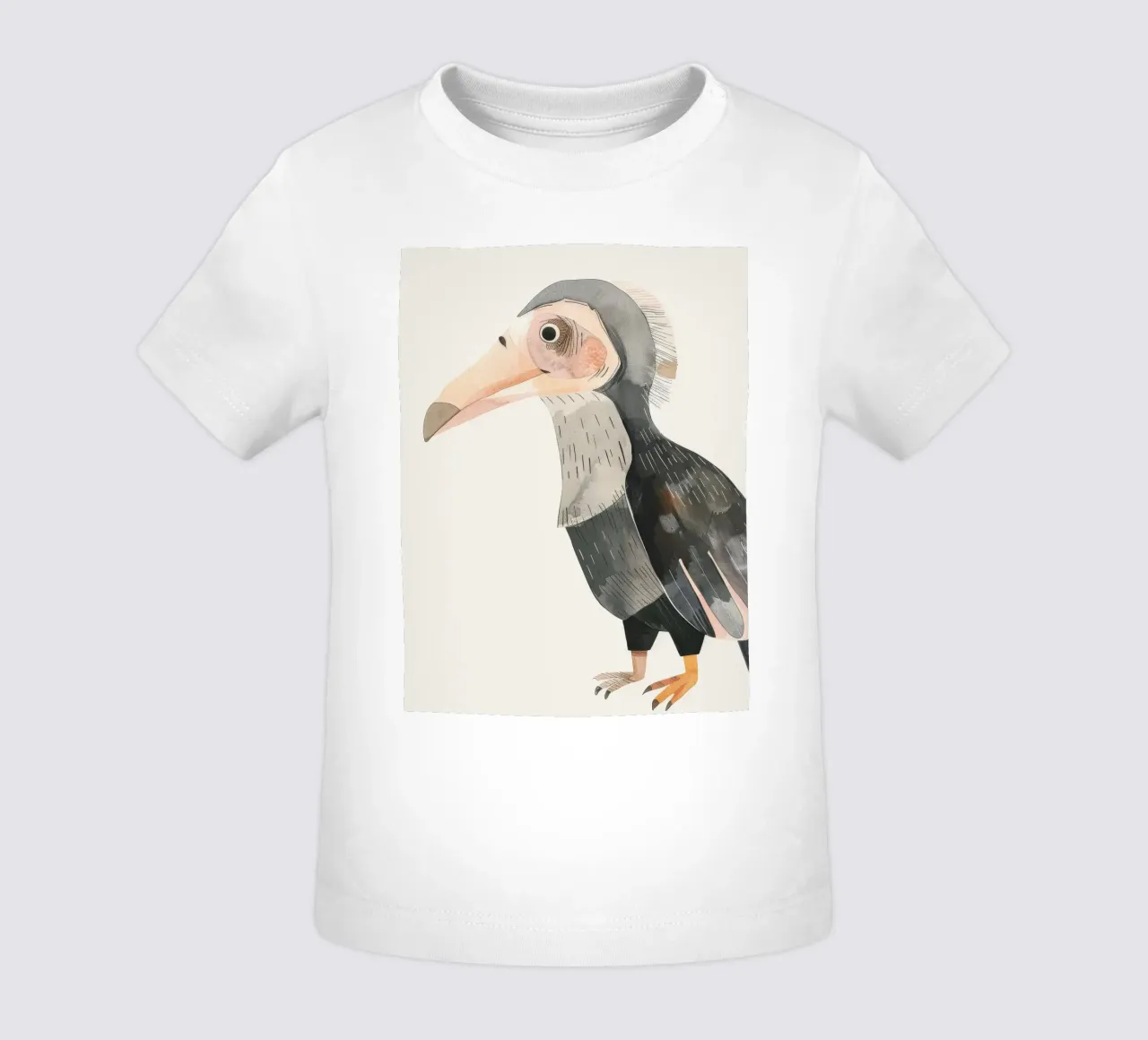 Charmante vogel neergestreken op tak baby t-shirt van DesignDoodle