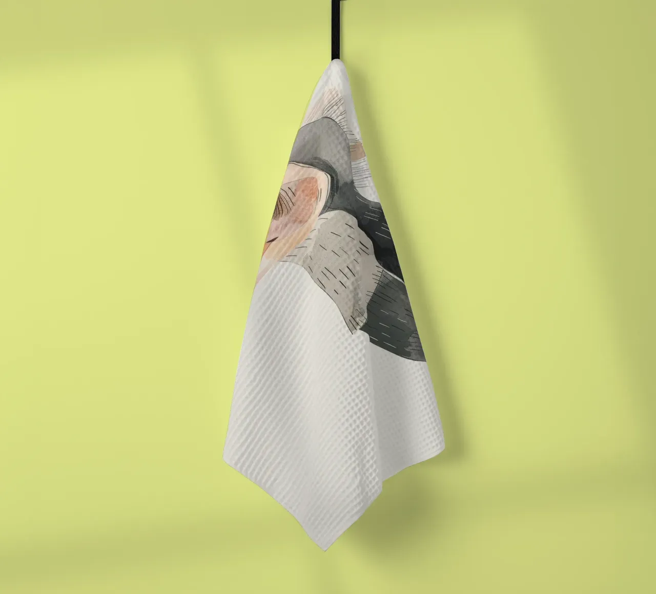 Charmanter Vogel auf Zweig sitzend Geschirrtuch von DesignDoodle