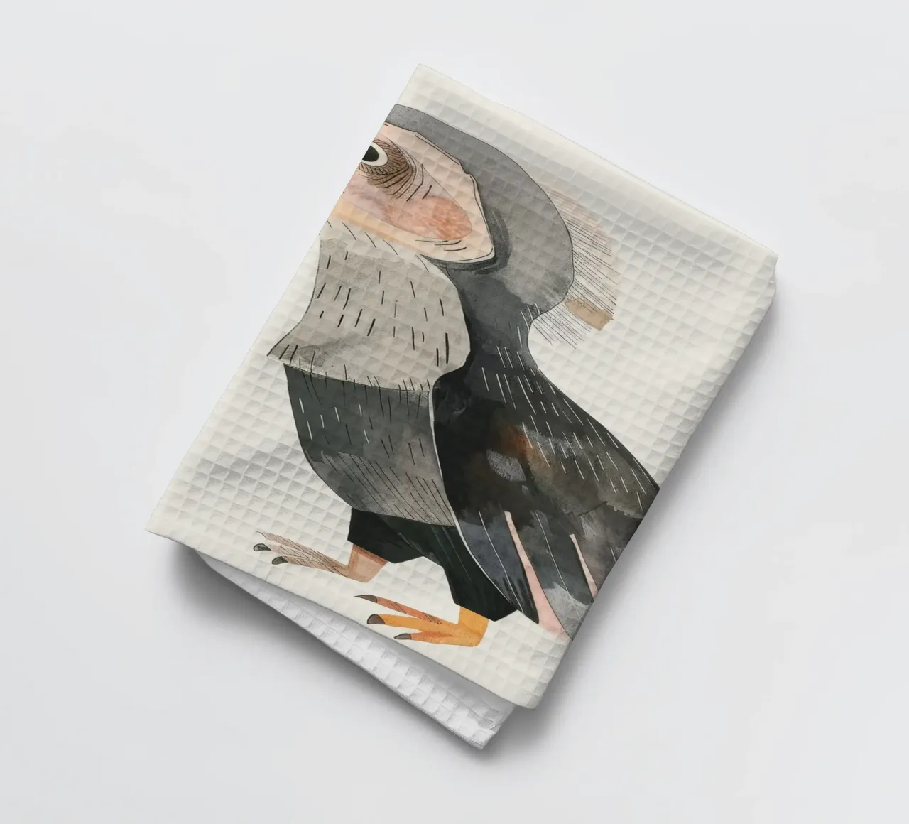 Charmanter Vogel auf Zweig sitzend Geschirrtuch von DesignDoodle