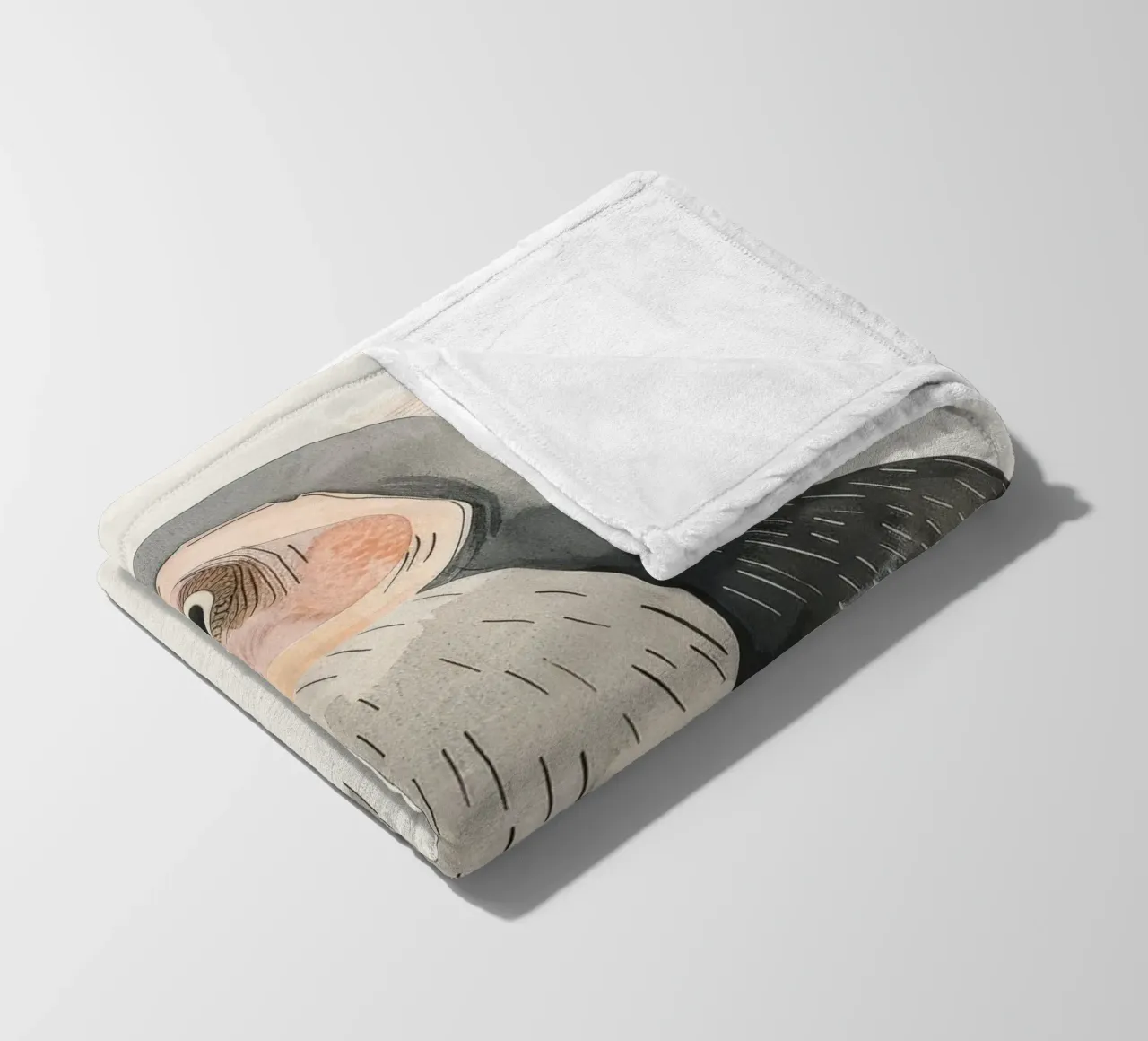 Charmanter Vogel auf Zweig sitzend Fleecedecke von DesignDoodle