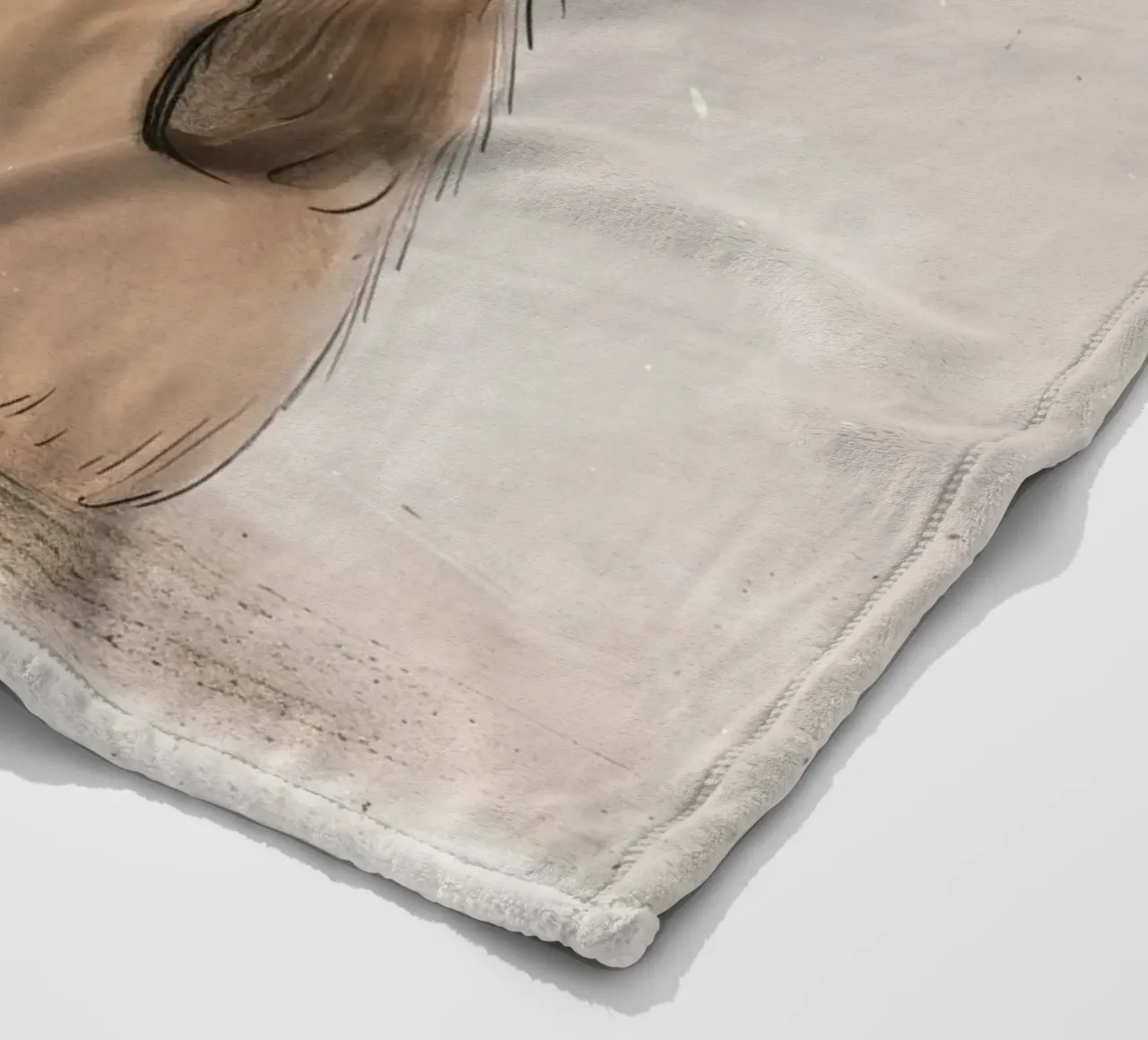 Orso bruno giocoso in un acquerello stravagante coperta in pile da DesignDoodle