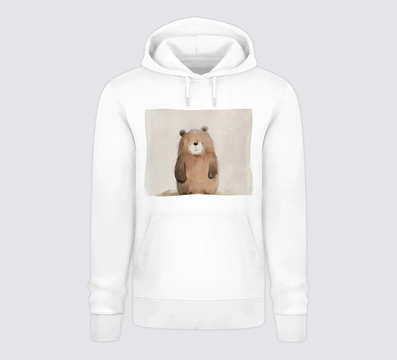 Orso bruno giocoso in un acquerello stravagante felpa con cappuccio da DesignDoodle