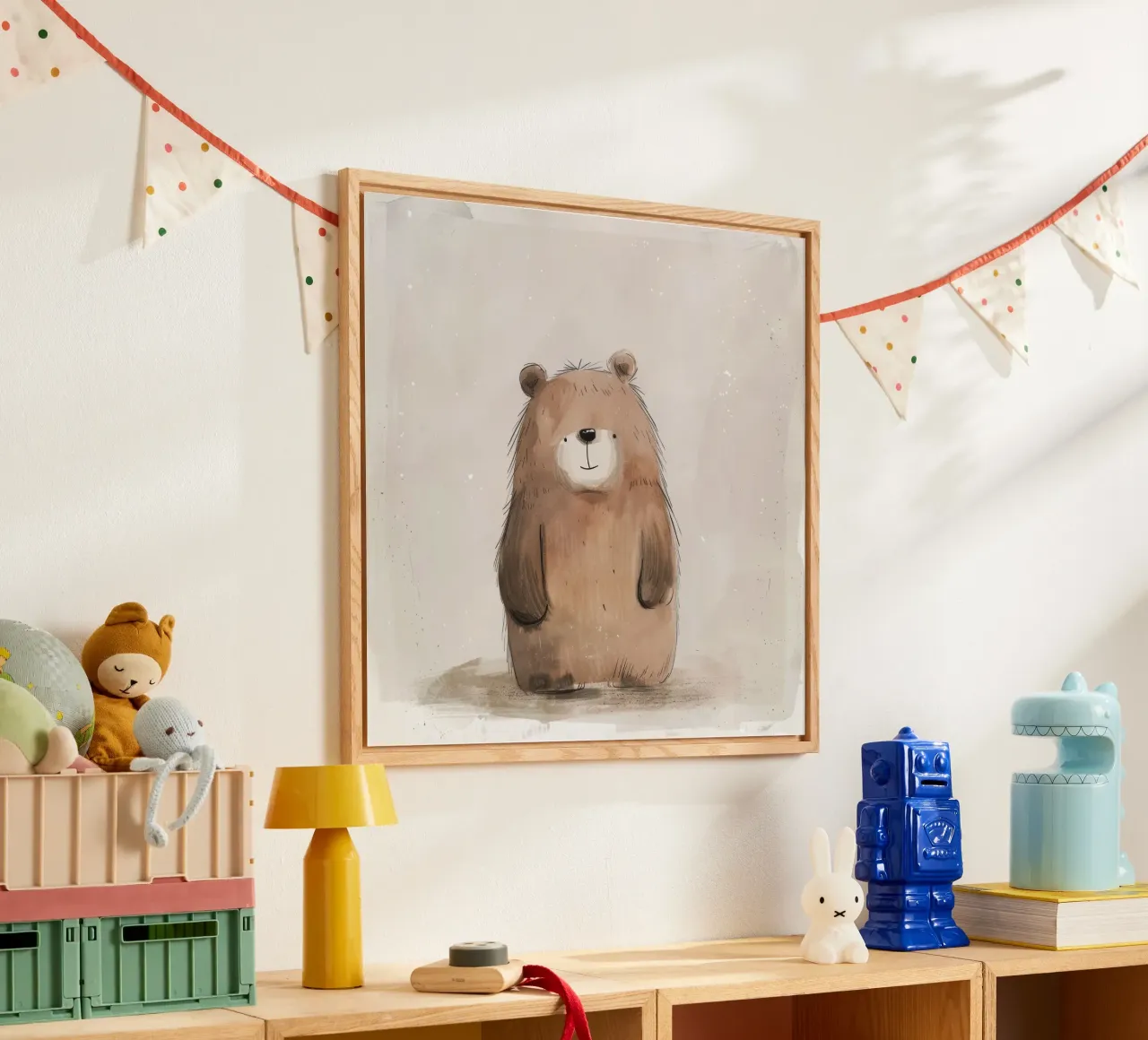 Orso bruno giocoso in un acquerello stravagante plexiglass da DesignDoodle