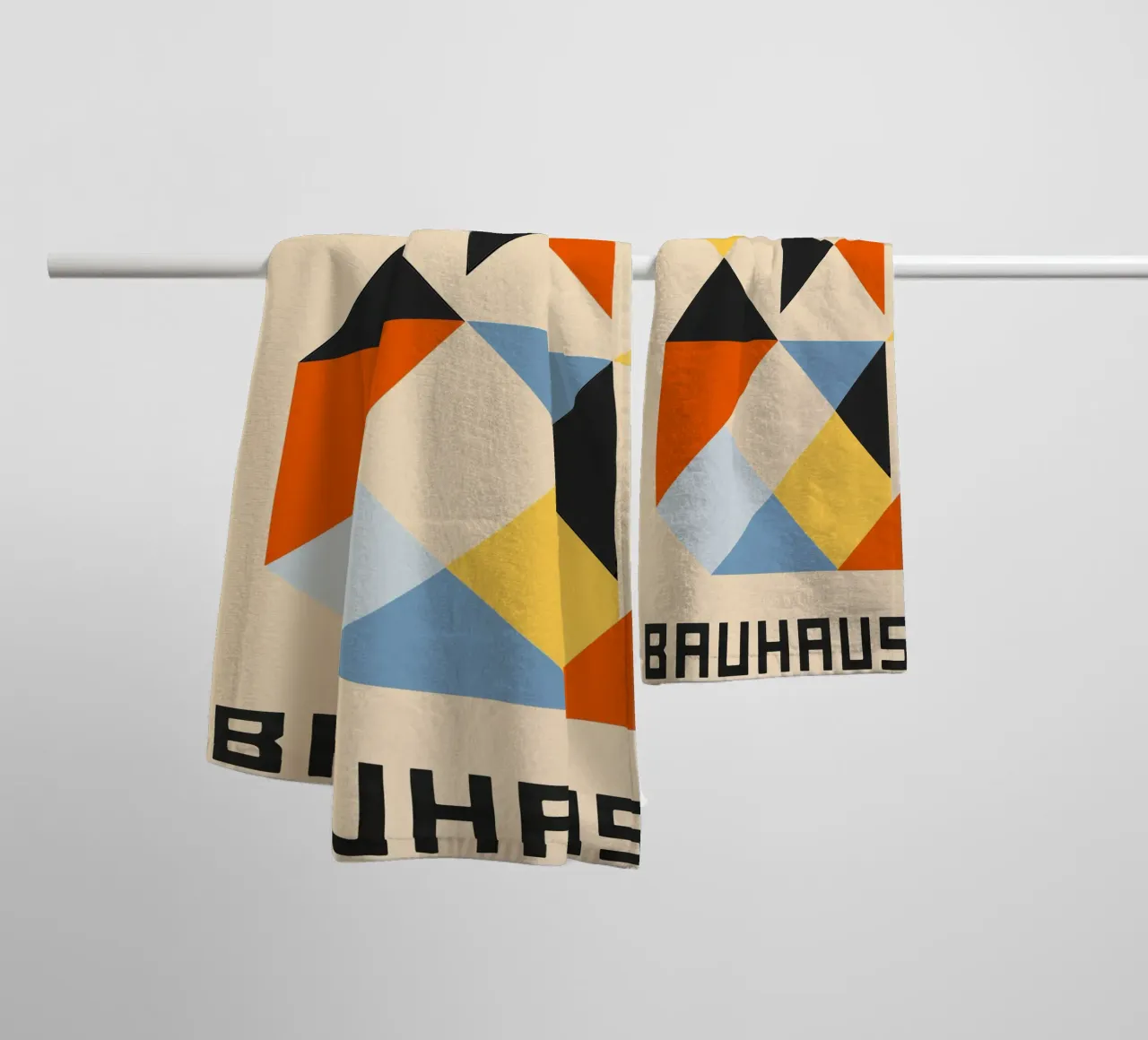 La géométrie Bauhaus en couleur serviette de bain de SMPLE
