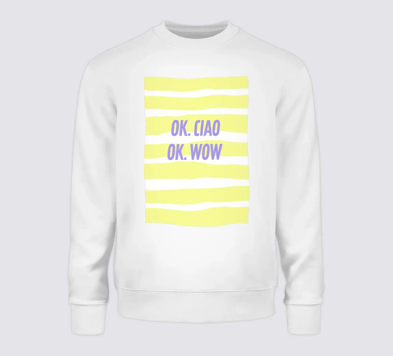 ok.ciao.ok.wow. sweatshirt by FRICKE DESIGN
