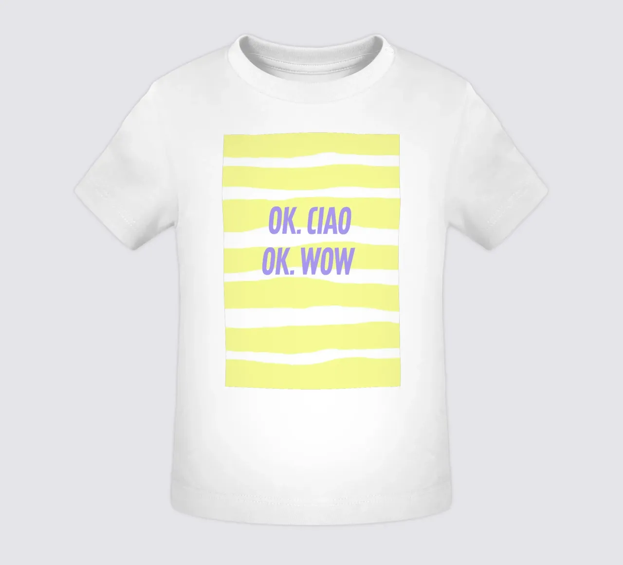 ok.ciao.ok.wow. maglietta neonato da FRICKE DESIGN