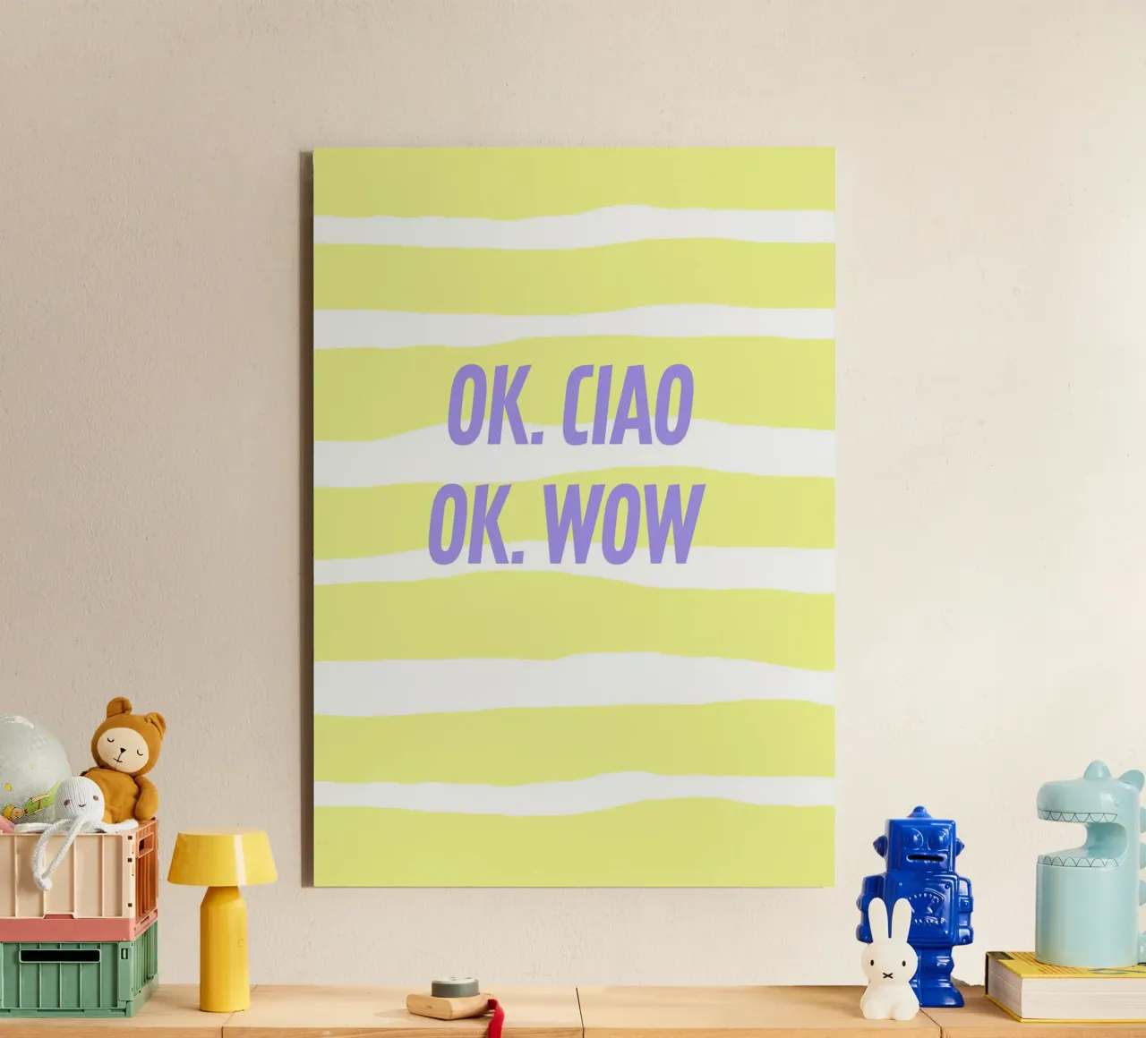 ok.ciao.ok.wow. alluminio dibond da FRICKE DESIGN