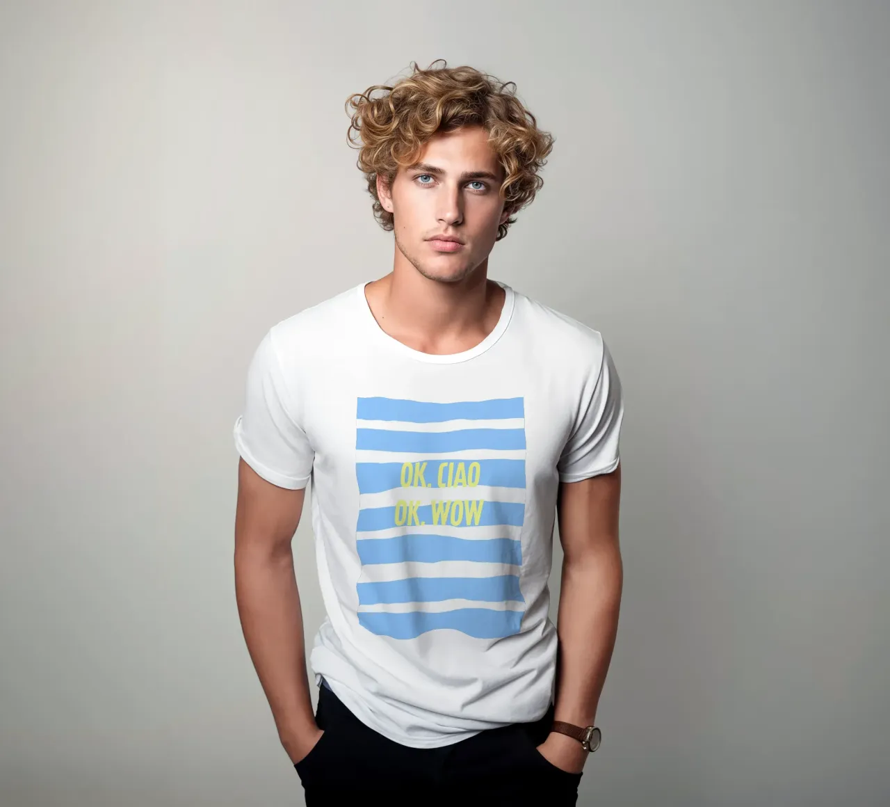 ok.ciao ok. wow t-shirt da FRICKE DESIGN