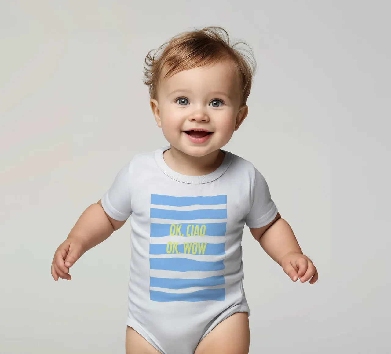 ok.ciao ok. wow body neonato maniche corte da FRICKE DESIGN