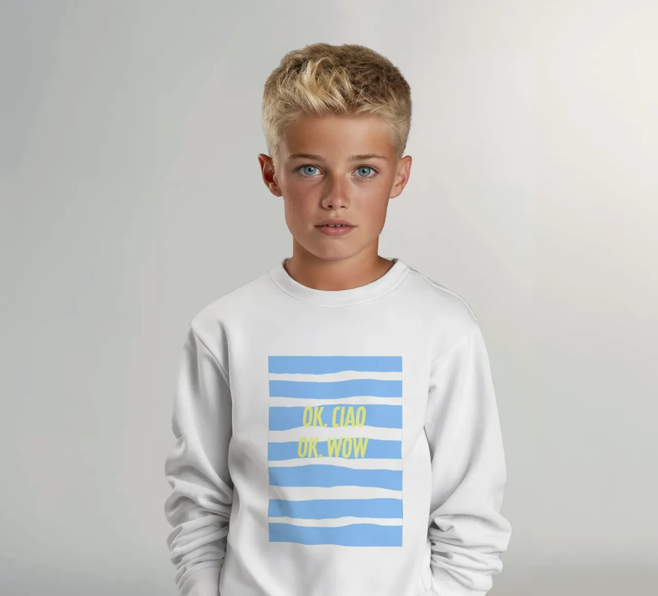 ok.ciao ok. wow felpa bambino da FRICKE DESIGN