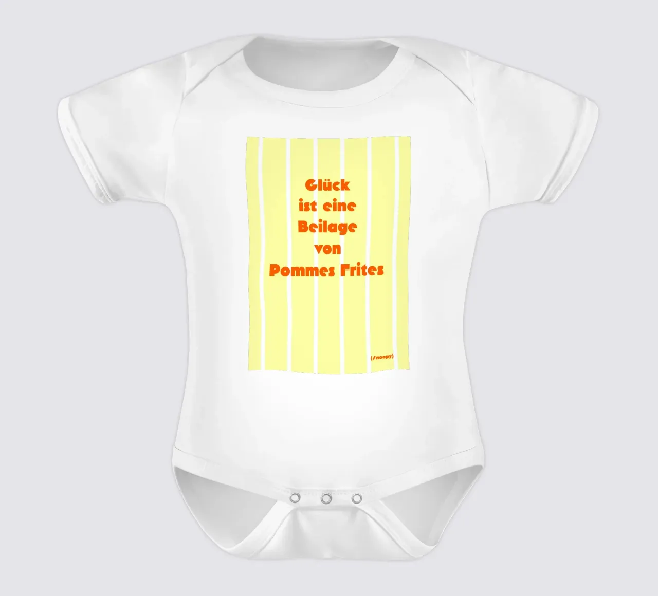 Glück ist eine Beilage von Pommes Frites. body neonato maniche corte da FRICKE DESIGN