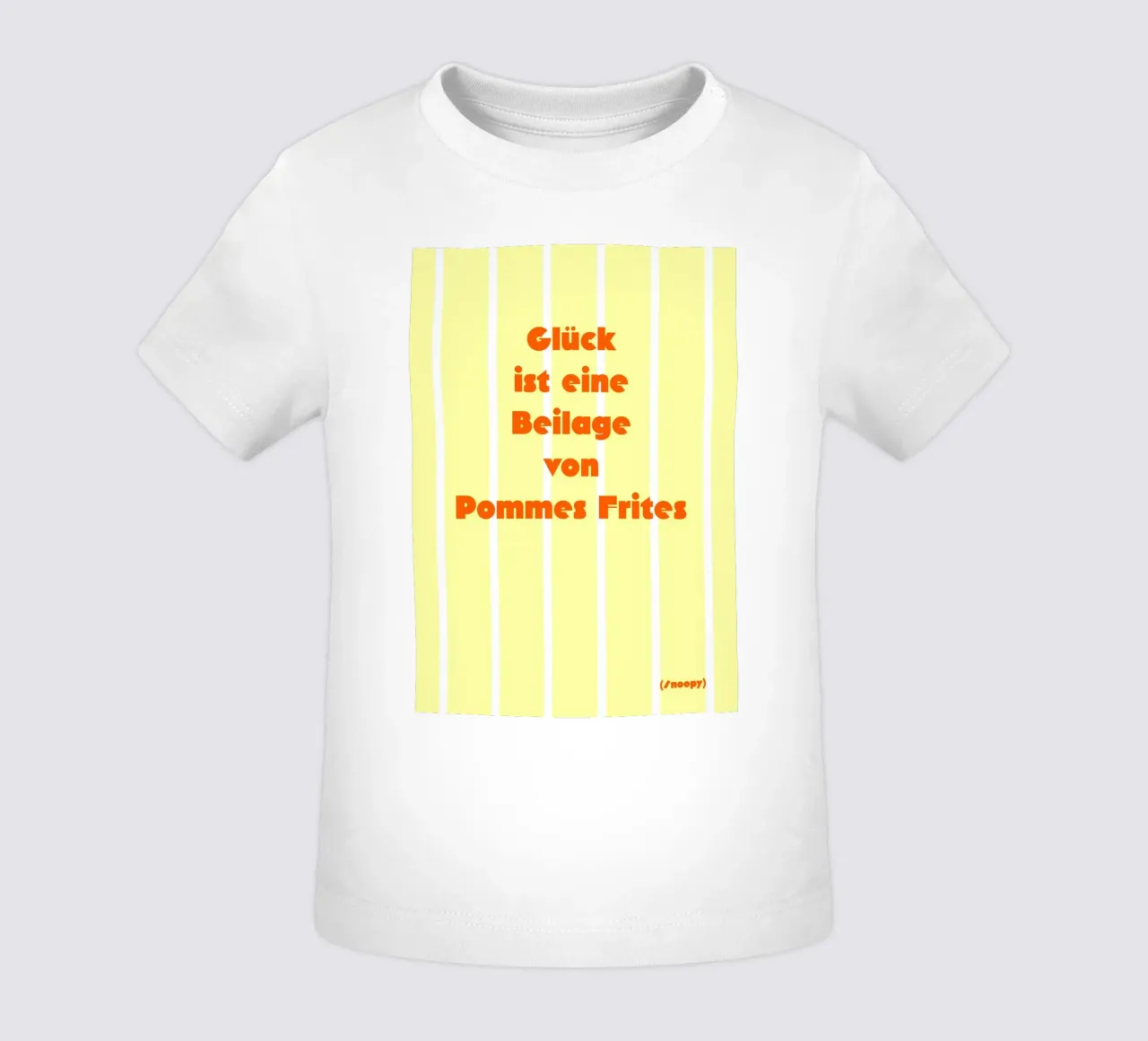 Glück ist eine Beilage von Pommes Frites. maglietta neonato da FRICKE DESIGN