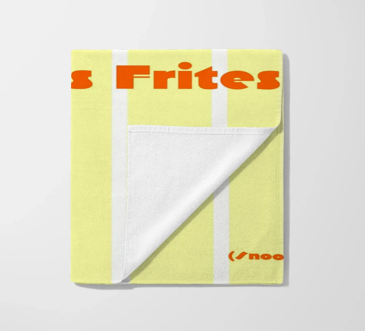 Glück ist eine Beilage von Pommes Frites. telo mare da FRICKE DESIGN