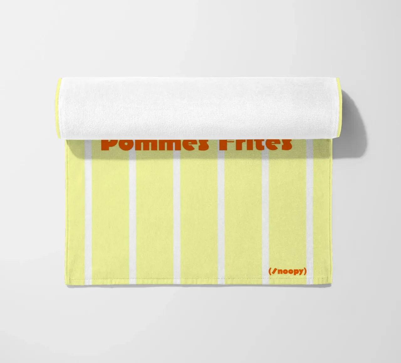 Glück ist eine Beilage von Pommes Frites. telo mare da FRICKE DESIGN