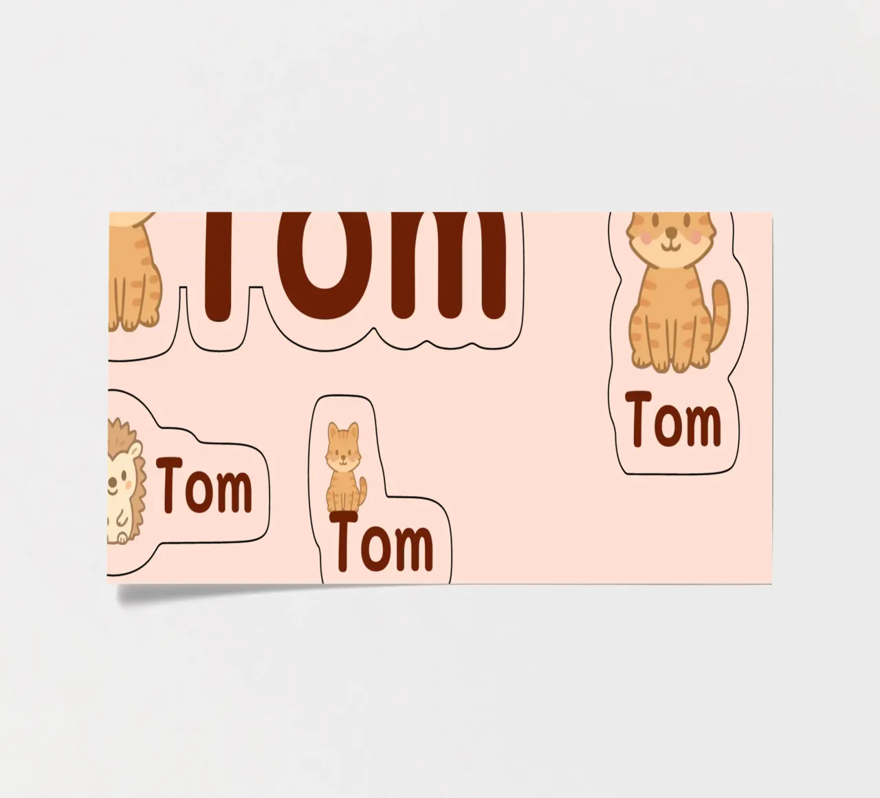 (50+) Des amis aux noms d'animaux planche autocollant de Personalizable Designs