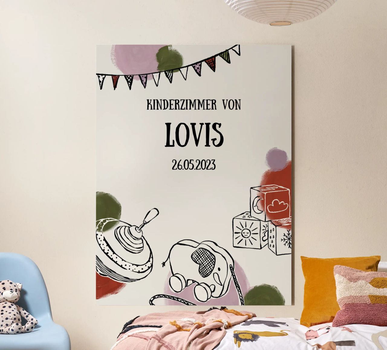 Poster neonato / cameretta - neutro alluminio dibond da modeern