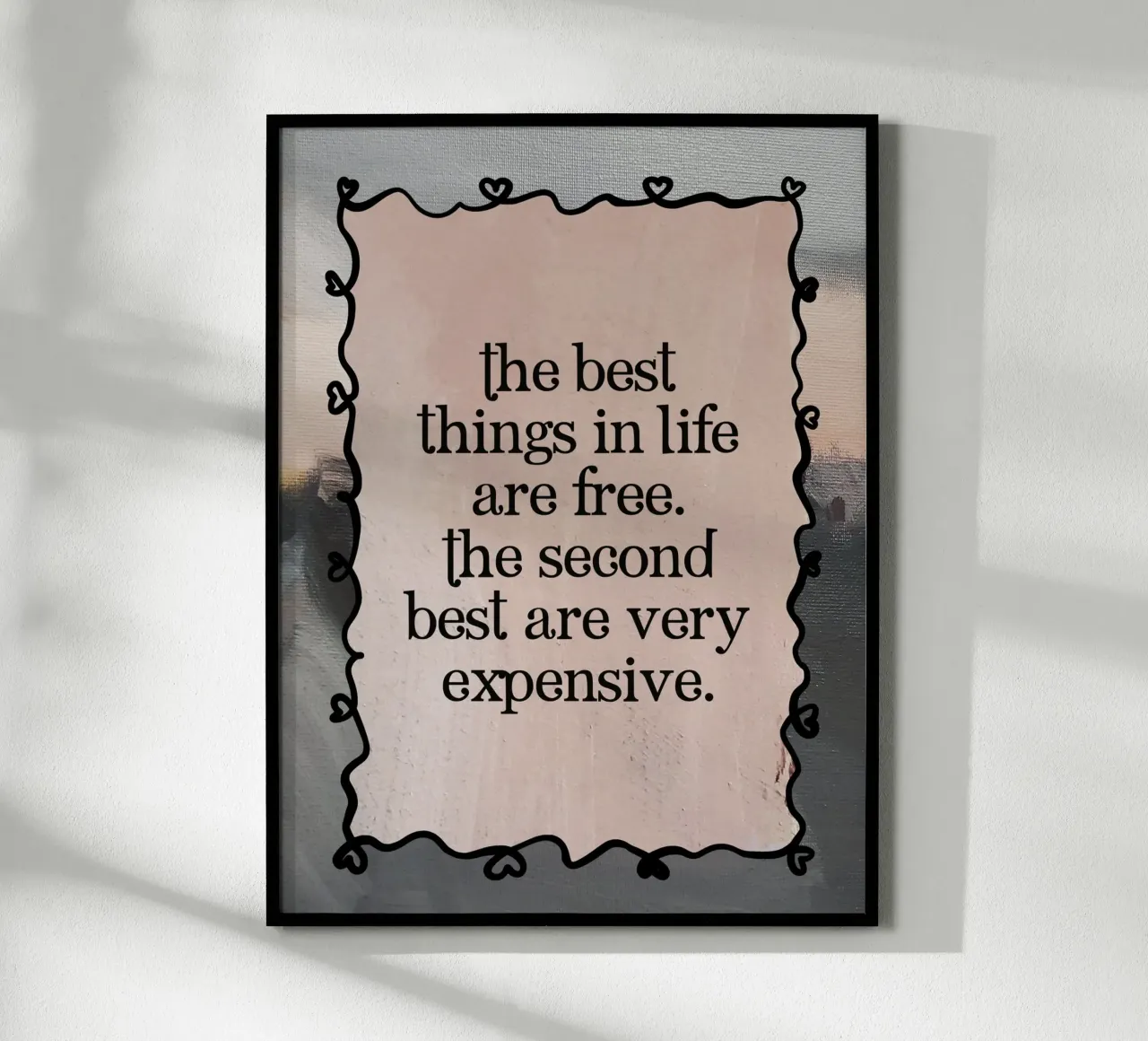Best Things poster con telaio in plastica da Ana Paula Hoppe
