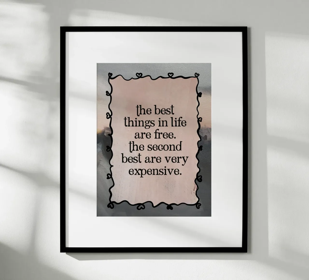 Best Things poster con telaio in plastica da Ana Paula Hoppe