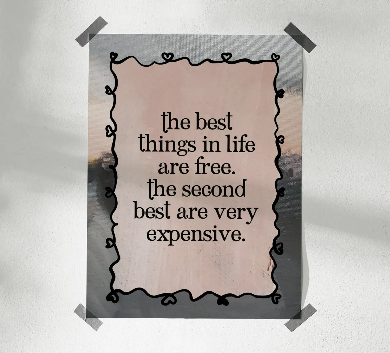 Best Things poster con telaio in plastica da Ana Paula Hoppe