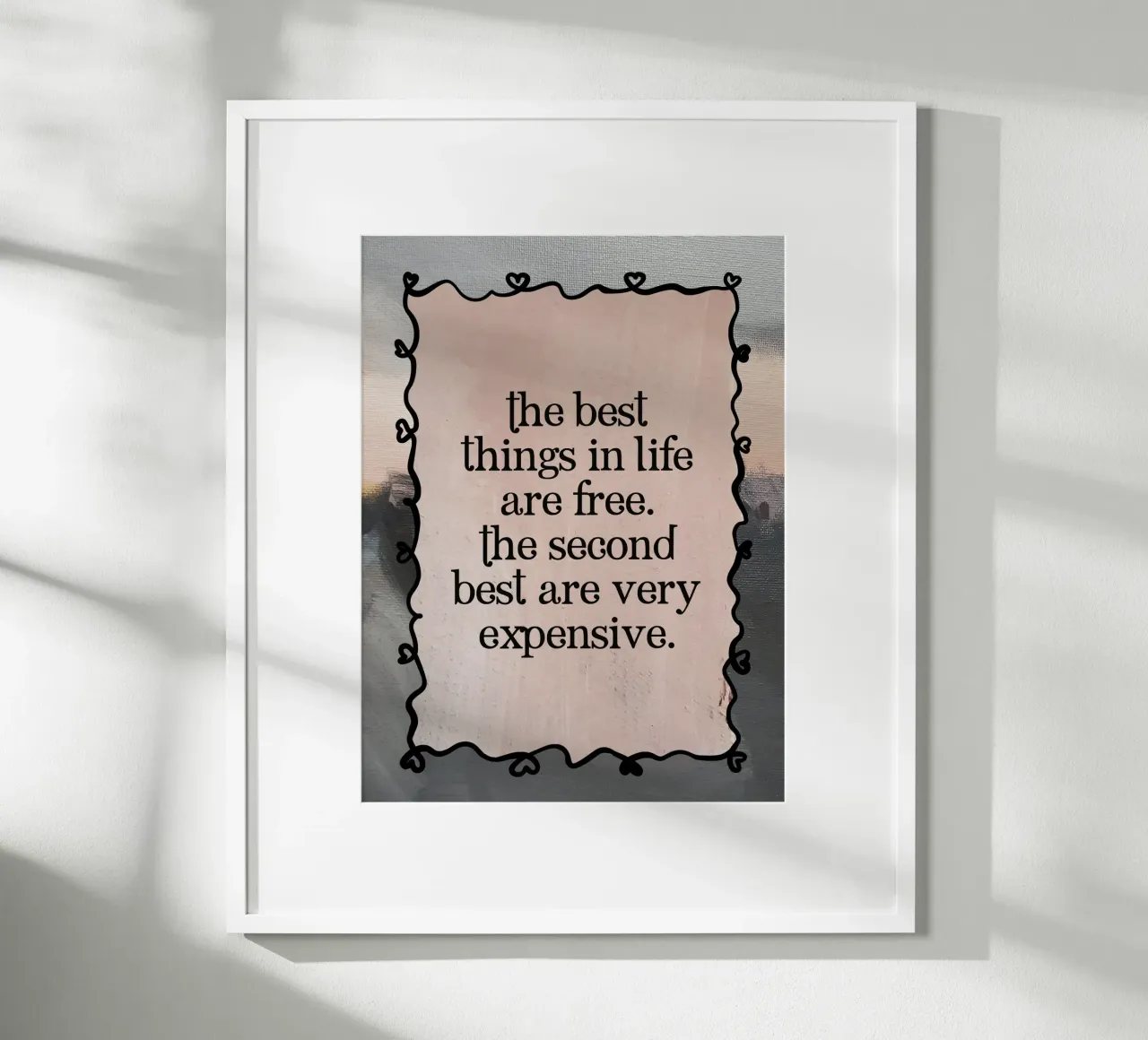 Best Things poster con telaio in plastica da Ana Paula Hoppe
