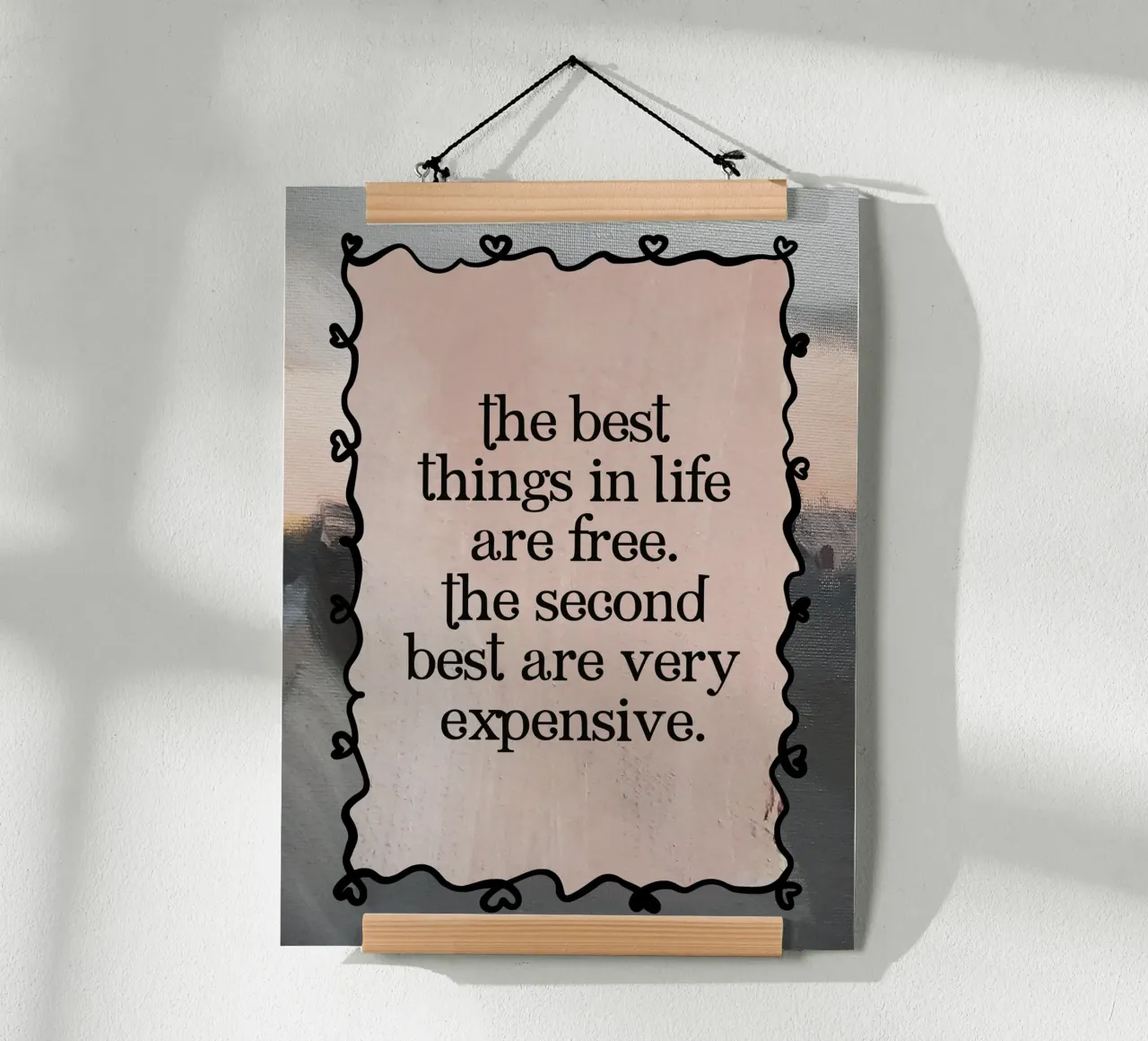 Best Things poster con telaio in plastica da Ana Paula Hoppe