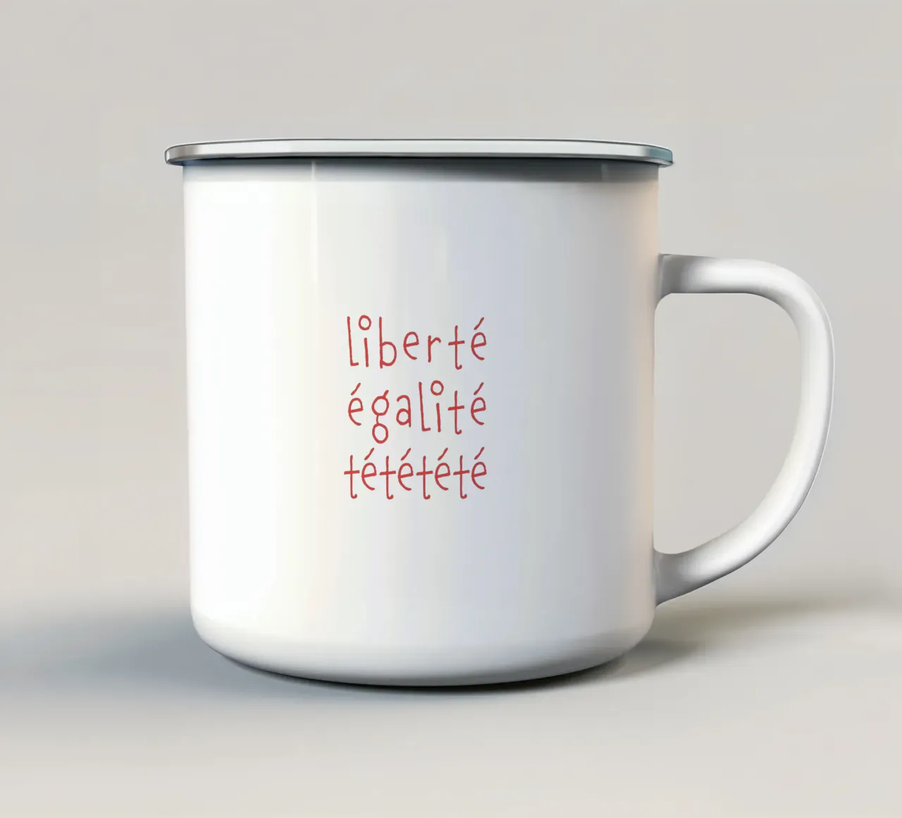 liberté. tazza in smalto da FRICKE DESIGN