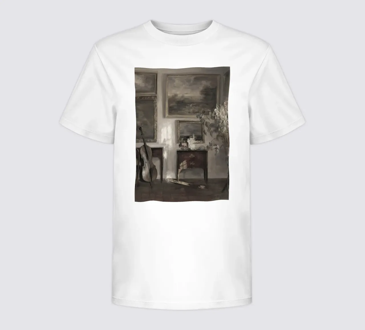 Vilhelm Hammershøi - Interno con violoncello | Età dell'oro danese t-shirt bambini da NorwesClub