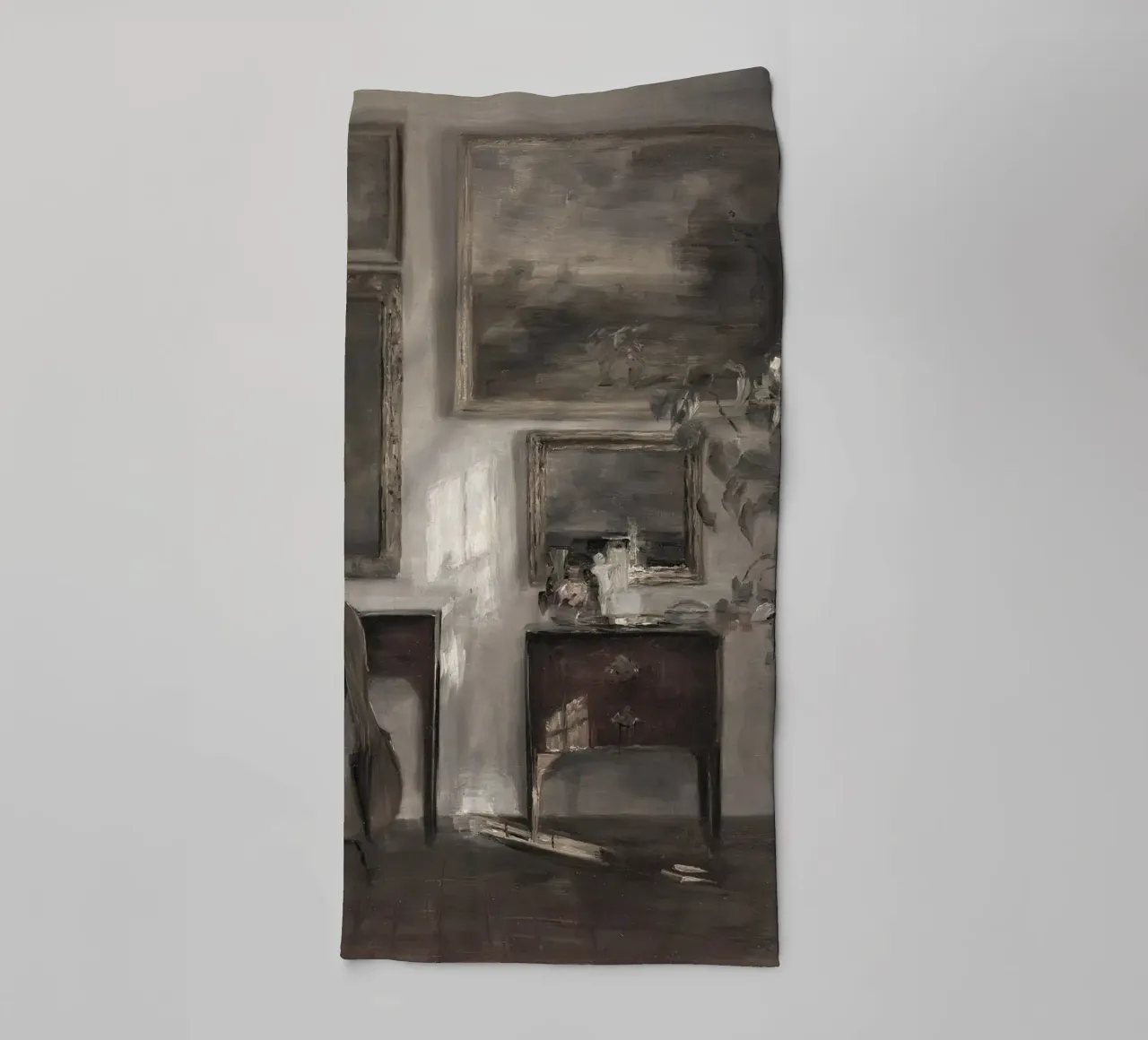 Vilhelm Hammershøi - Interno con violoncello | Età dell'oro danese asciugamano da bagno da NorwesClub