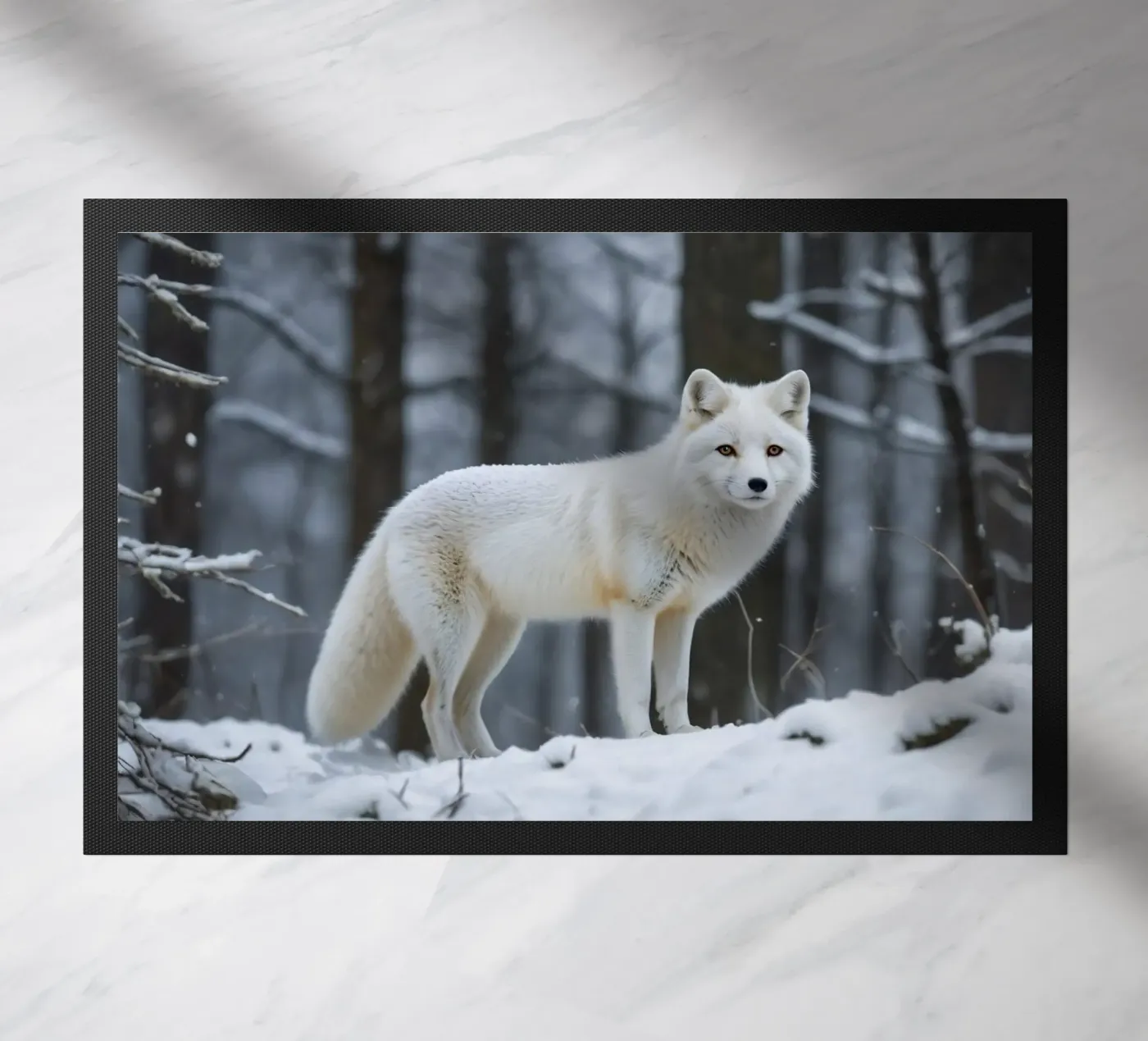 Witte vos deurmat van Wild Beauty