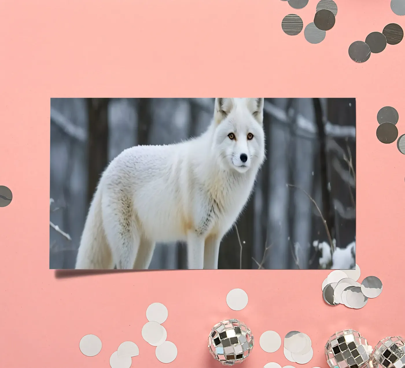 White fox sticker sheet by Wild Beauty
