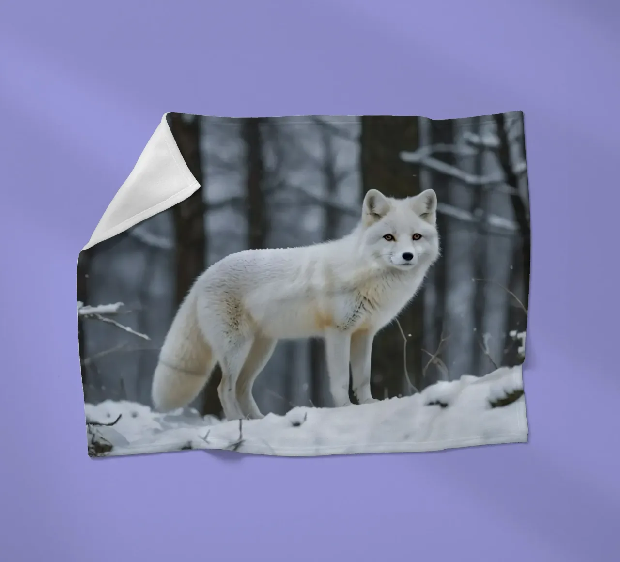 Volpe bianca coperta in pile da Wild Beauty