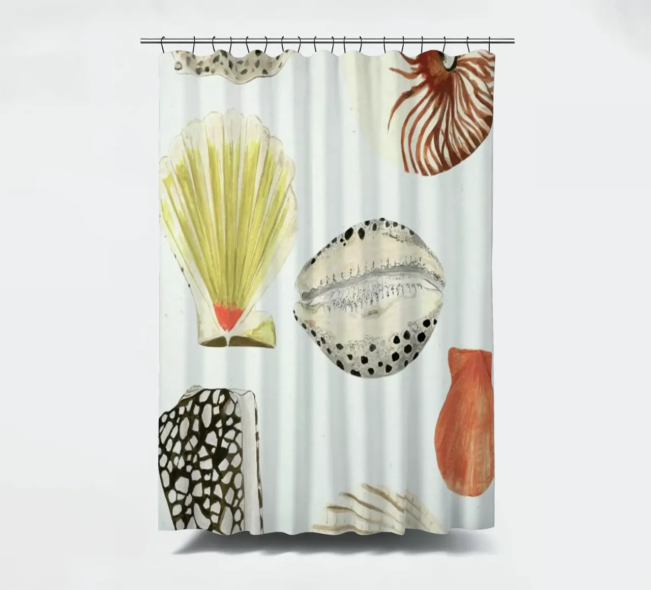 Shells douchegordijn van Isabelle Vandeplassche