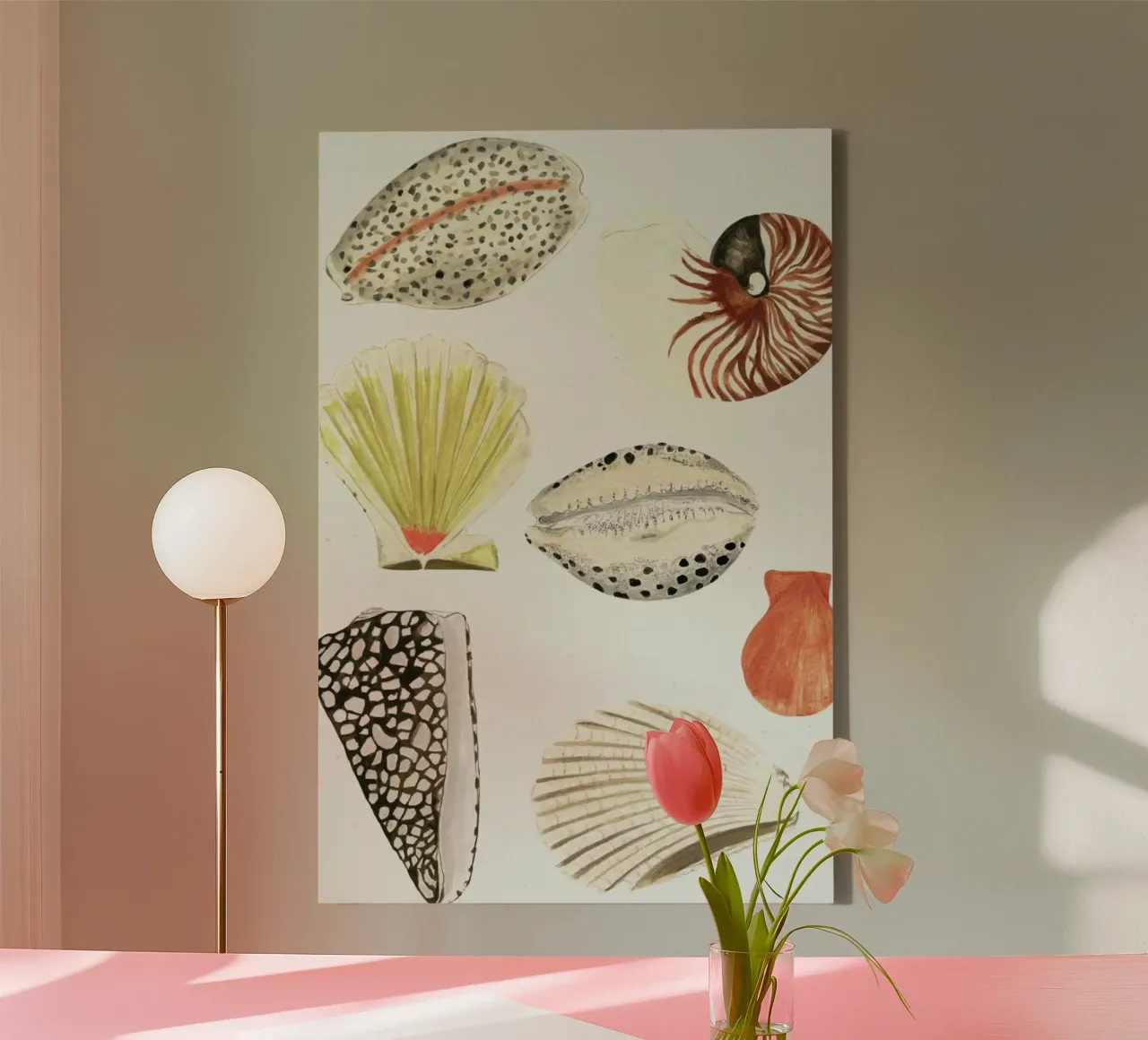 Shells tela con Cornice a cassetta da Isabelle Vandeplassche