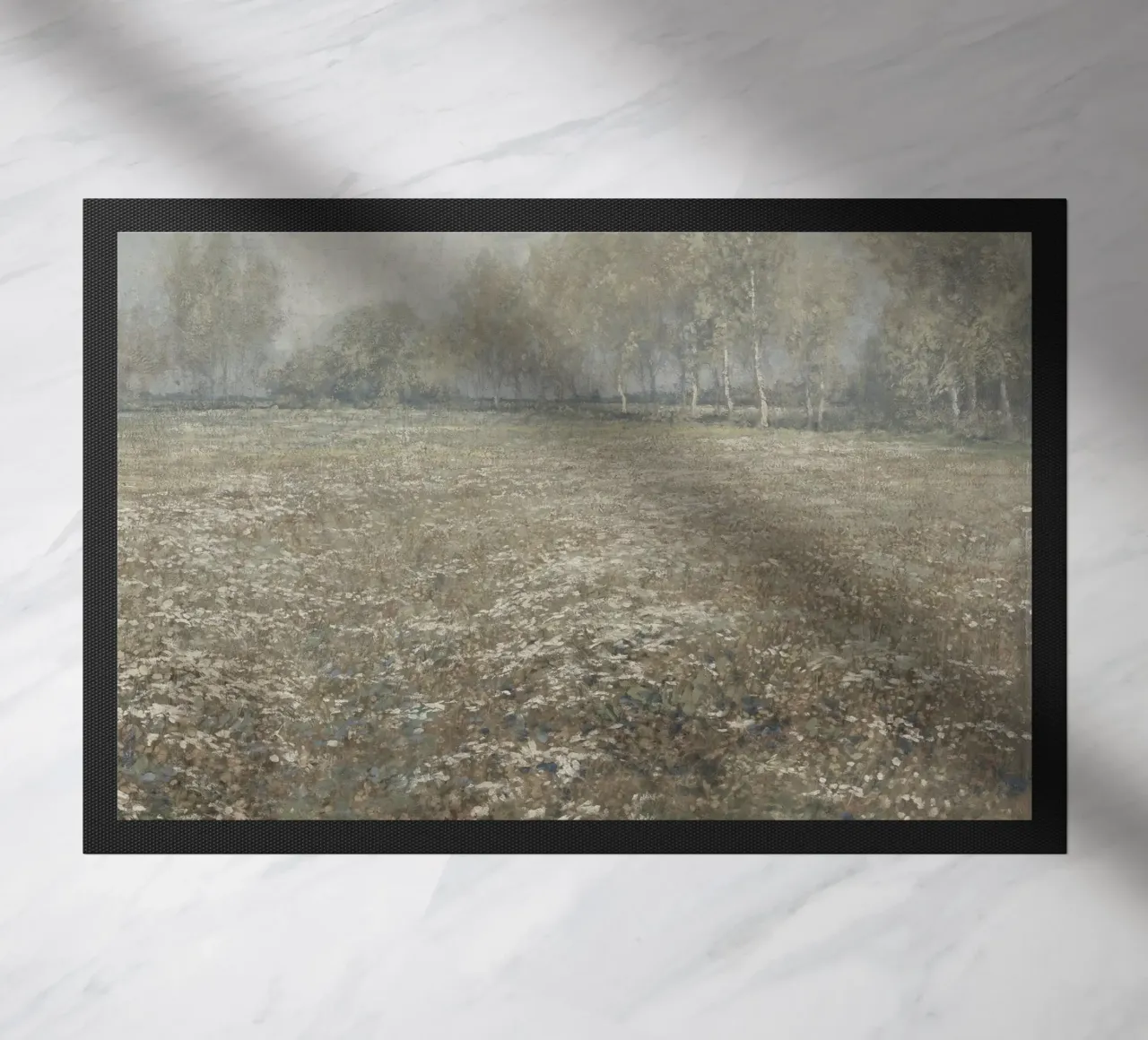 Peder Mønsted - Birch Trees & Field | Danish Impressionist P doormat by NorwesClub