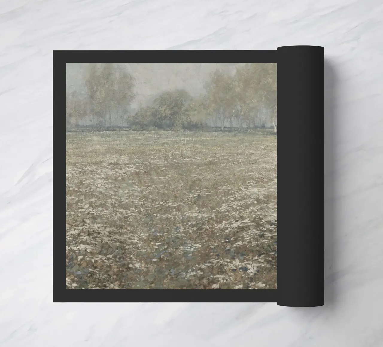 Peder Mønsted - Birch Trees & Field | Danish Impressionist P doormat by NorwesClub