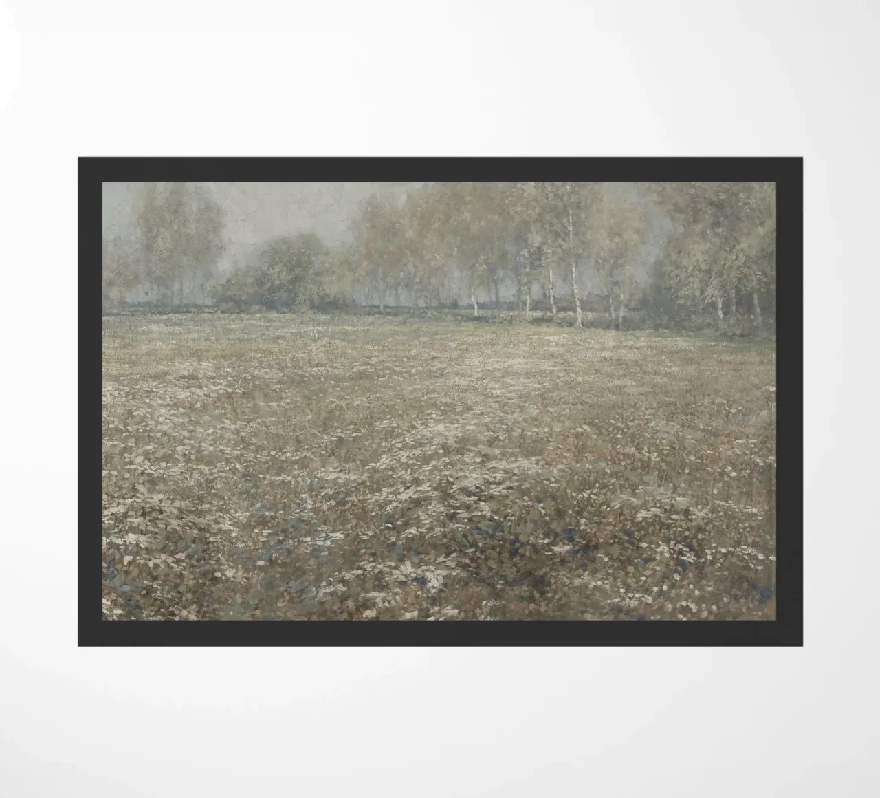 Peder Mønsted - Birch Trees & Field | Danish Impressionist P doormat by NorwesClub