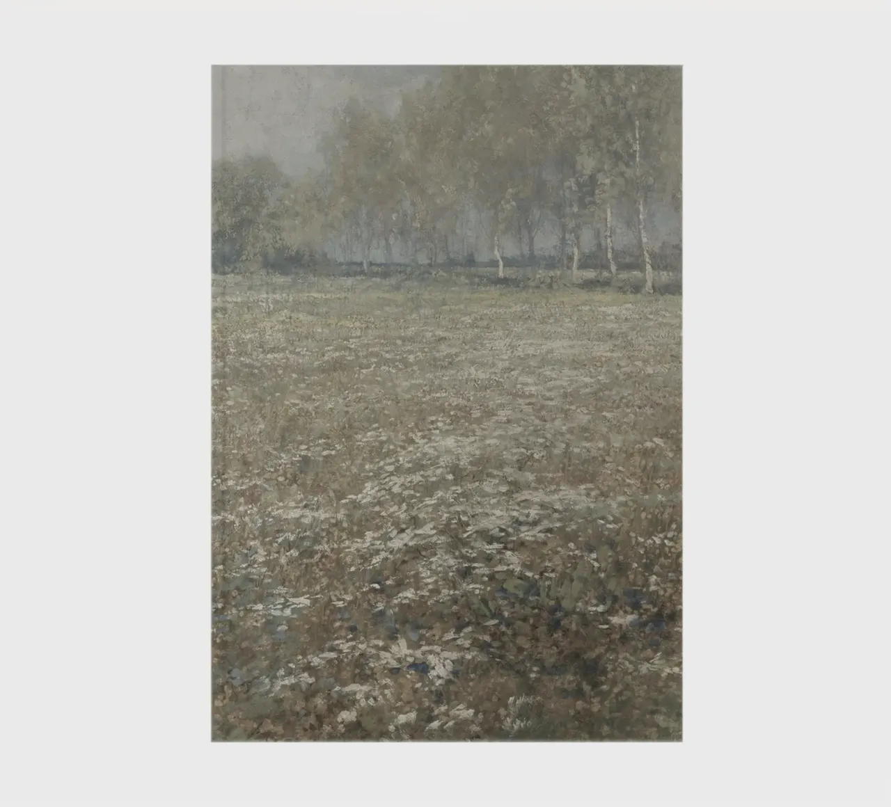 Peder Mønsted - Birch Trees & Field | Danish Impressionist P notebook by NorwesClub