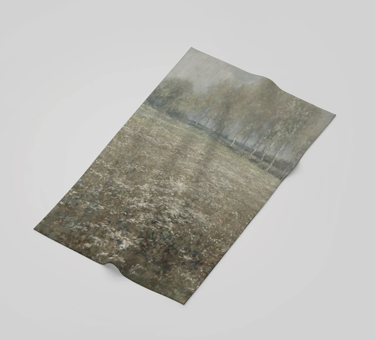 Peder Mønsted - Birch Trees & Field | Danish Impressionist P beach towel by NorwesClub