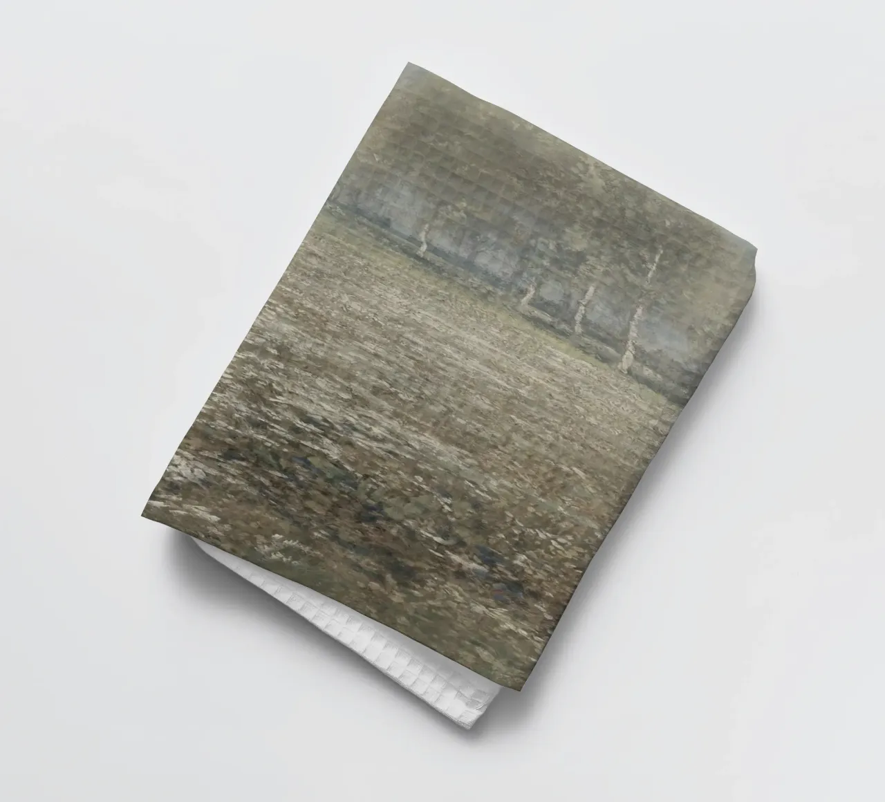 Peder Mønsted - Birch Trees & Field | Danish Impressionist P tea towel by NorwesClub