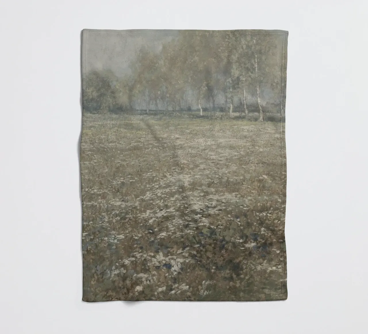 Peder Mønsted - Birch Trees & Field | Danish Impressionist P fleece blanket by NorwesClub