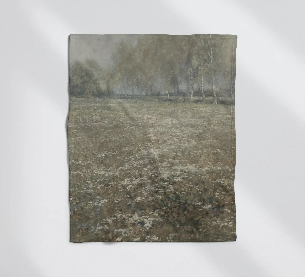 Peder Mønsted - Birch Trees & Field | Danish Impressionist P fleece blanket by NorwesClub