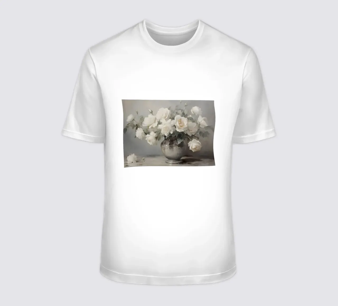 Fantin-Latour - Rose bianche in vaso | Impressionista floreale P t-shirt da NorwesClub