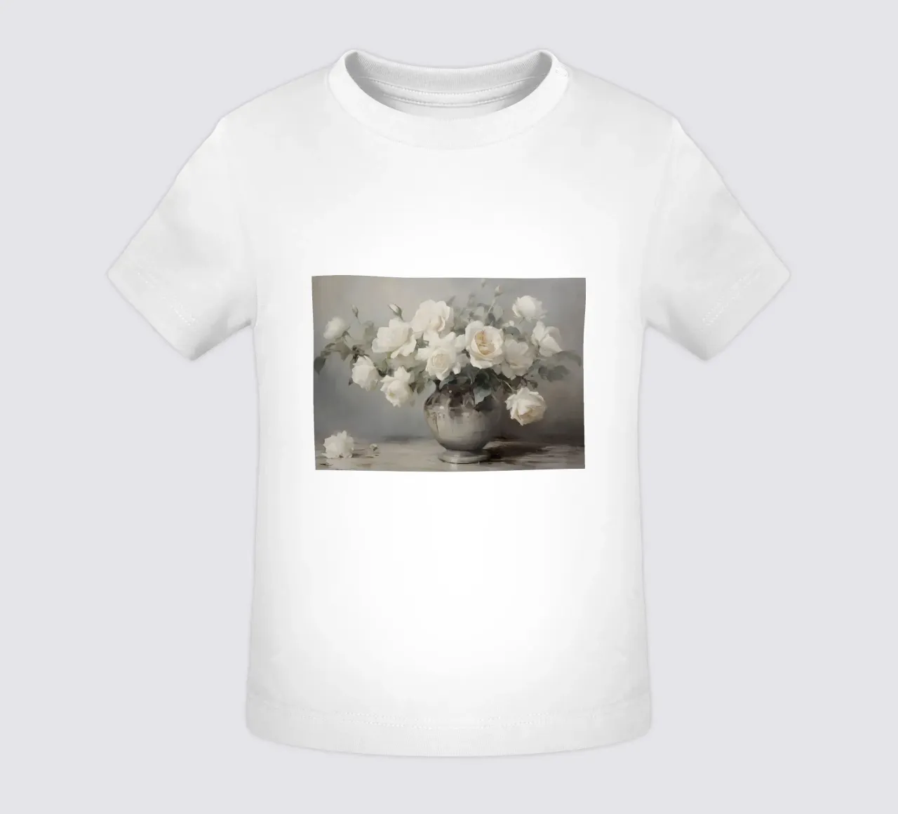 Fantin-Latour - Rose bianche in vaso | Impressionista floreale P maglietta neonato da NorwesClub