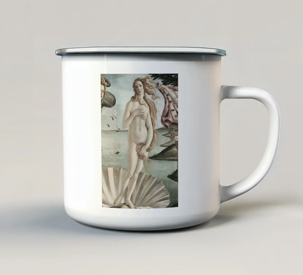 Botticelli - La nascita di Venere | Stampa Dea del Rinascimento tazza in smalto da NorwesClub