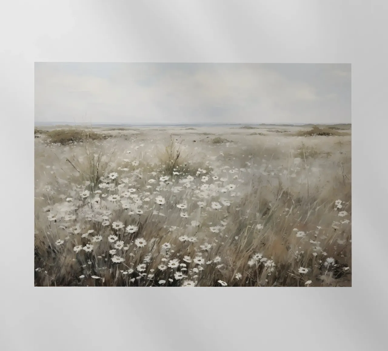 Paesaggio di prato con fiori selvatici e campo sereno impressionista Pri pellicola backlit da NorwesClub