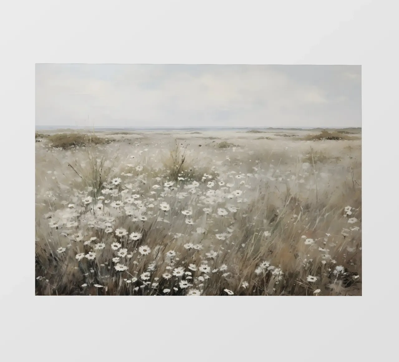 Paesaggio di prato con fiori selvatici e campo sereno impressionista Pri pellicola backlit da NorwesClub