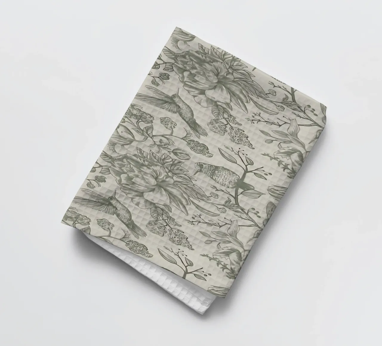 Hummingbird & Peony Pattern | Vintage Botanical Wallpaper Pr torchon de NorwesClub