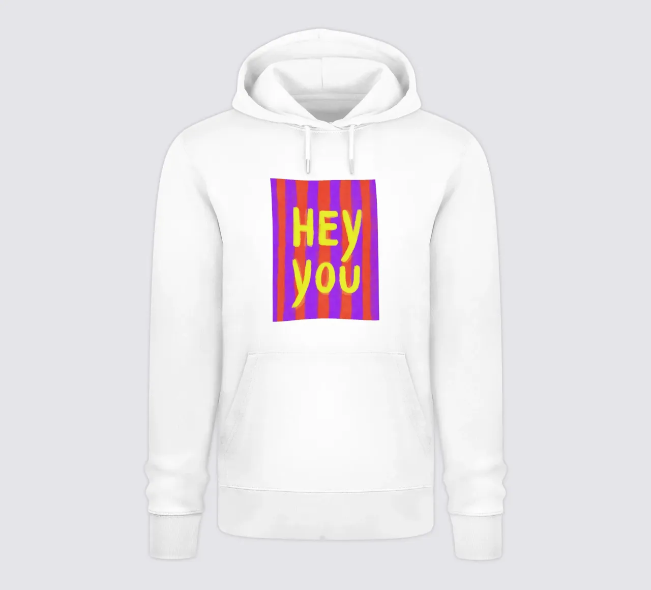 Hey You, strisce viola Pop felpa con cappuccio da Carinaprint