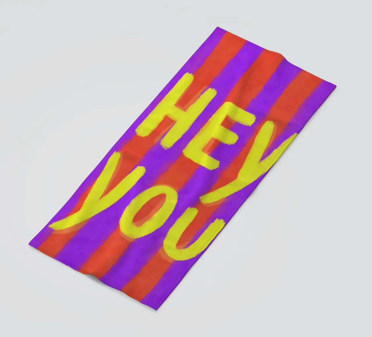Hey You, strisce viola Pop telo mare da Carinaprint