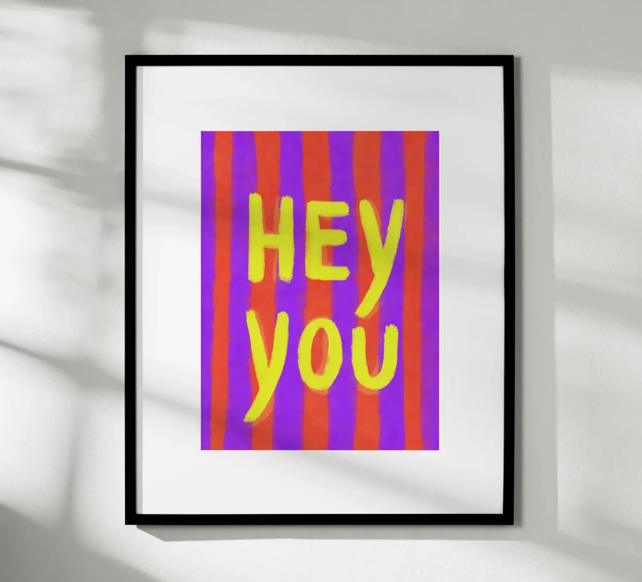 Hey You, strisce viola Pop poster da Carinaprint